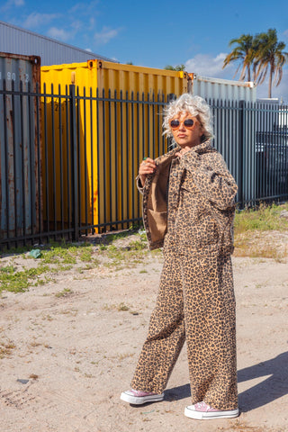 Street Denim Jacket - Leopard