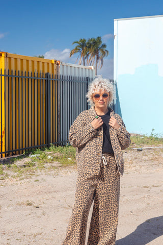 Street Denim Jacket - Leopard