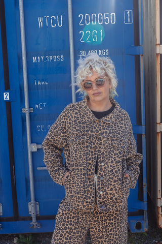 Street Denim Jacket - Leopard
