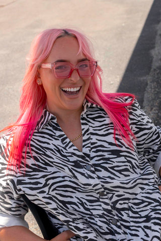 SS Denim Dress - Zebra