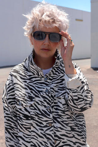 SS Denim Jacket - Zebra