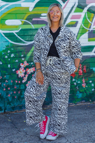 SS Denim Jacket - Zebra