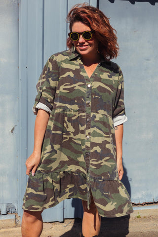 STREET Denim Dress - Camo