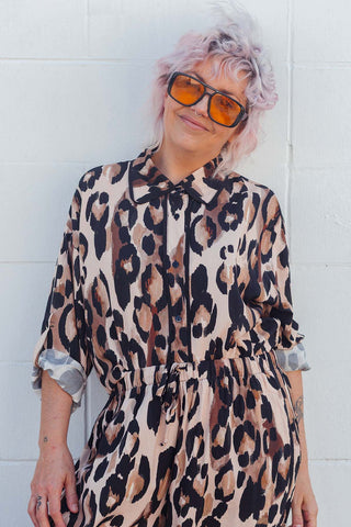Sabre Button Up Shirt - Leopard