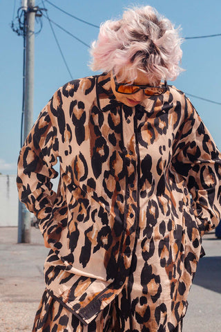 Sabre Button Up Shirt - Leopard