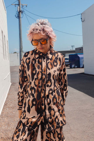Sabre Button Up Shirt - Leopard