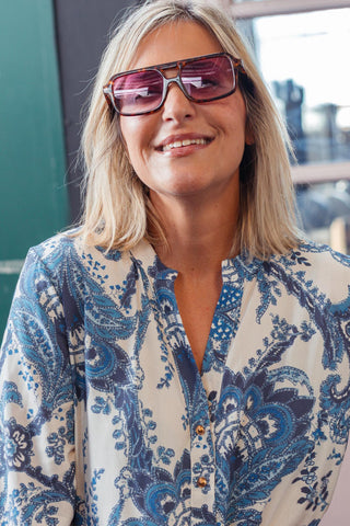 Samara Dress - Blue Paisley