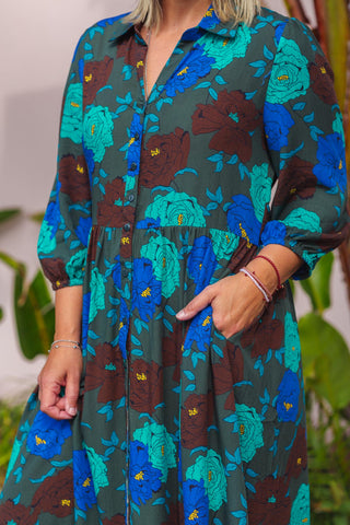 Samara Dress - Oasis Blue