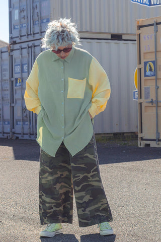 Saskia Shirt - Lemon & Sage