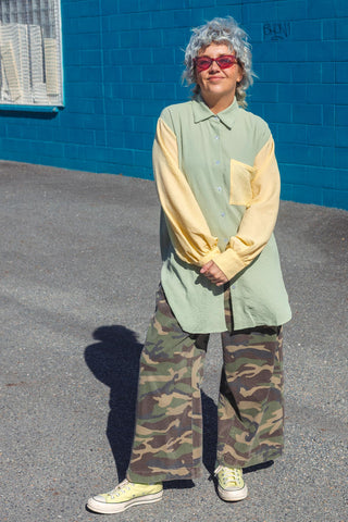 Saskia Shirt - Lemon & Sage