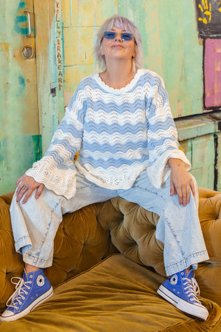 Scout Knit - Blue & White