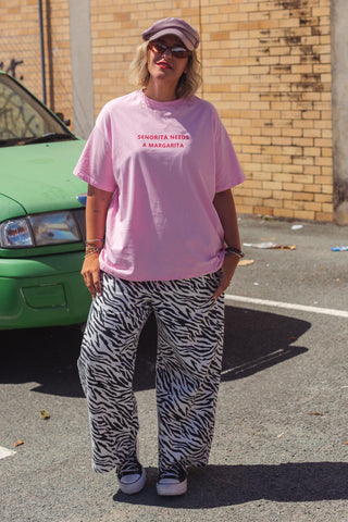 Senorita Needs A Margarita Tee - Pink