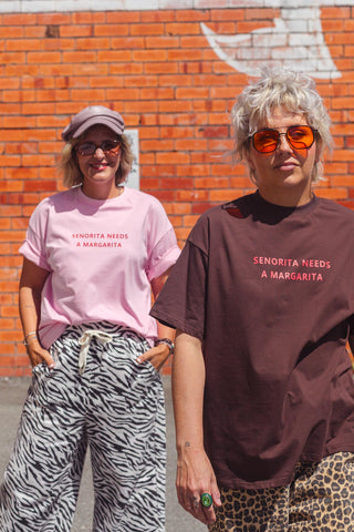 Senorita Needs A Margarita Tee - Pink