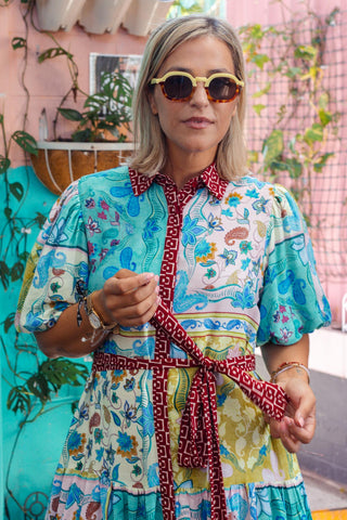 Serafina Dress - Garden Mosaic