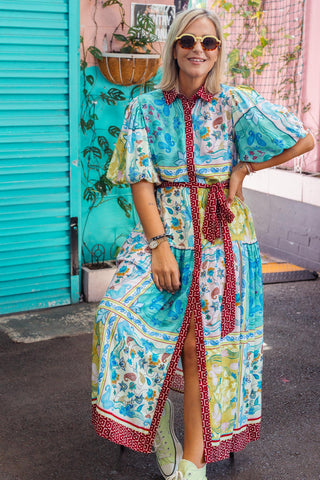 Serafina Dress - Garden Mosaic