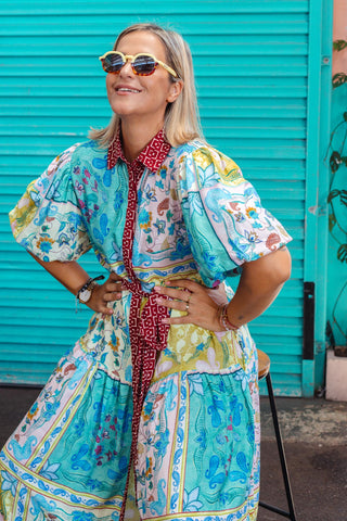 Serafina Dress - Garden Mosaic