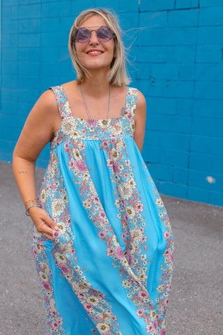 Sofia Dress - Floral Blue