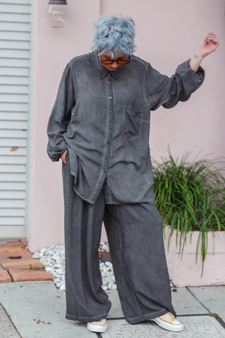 Soho Pants - Acid Wash Charcoal