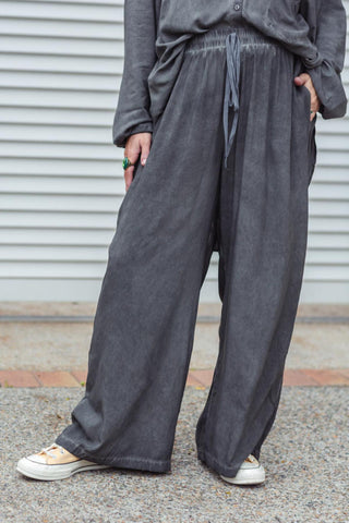Soho Pants - Acid Wash Charcoal