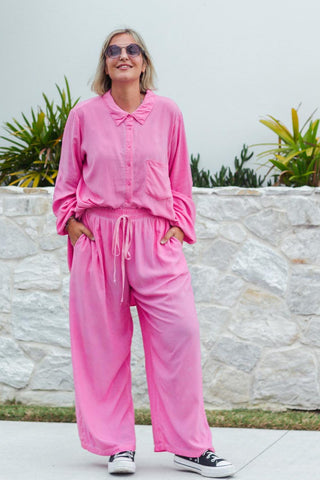 Soho Pants - Acid Wash Pink