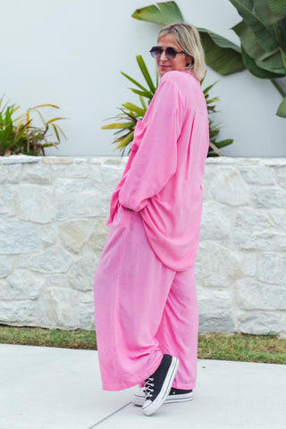 Soho Pants - Acid Wash Pink