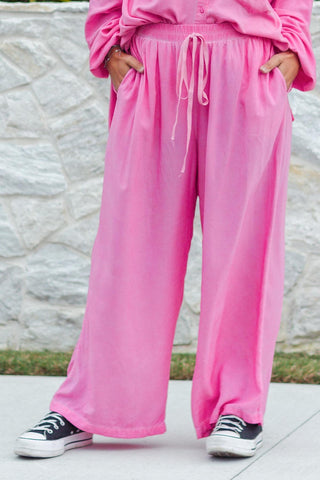 Soho Pants - Acid Wash Pink