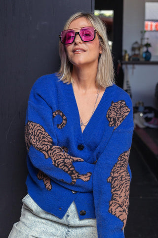 Tiger Cardi - Blue