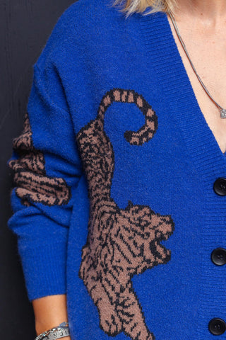 Tiger Cardi - Blue