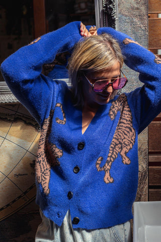 Tiger Cardi - Blue
