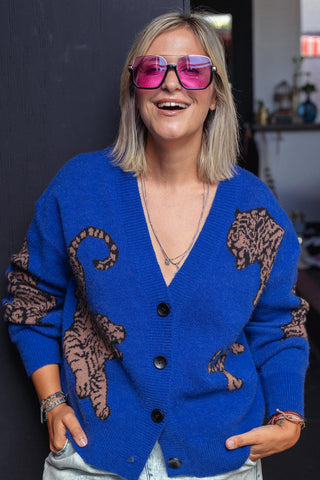 Tiger Cardi - Blue