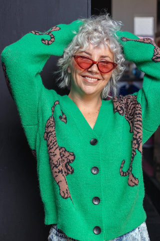 Tiger Cardi - Green