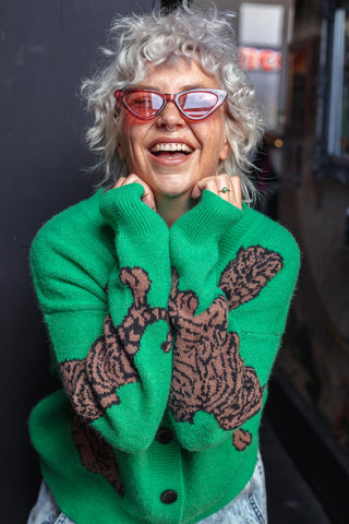 Tiger Cardi - Green