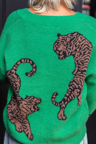 Tiger Cardi - Green