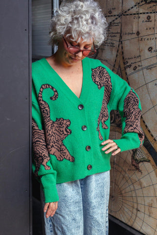 Tiger Cardi - Green