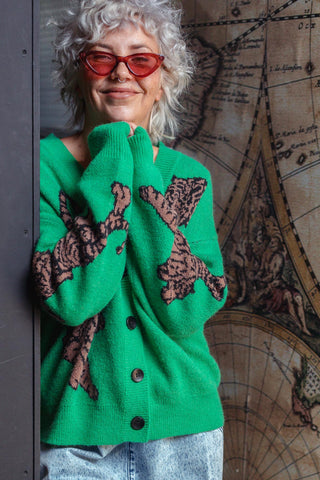 Tiger Cardi - Green