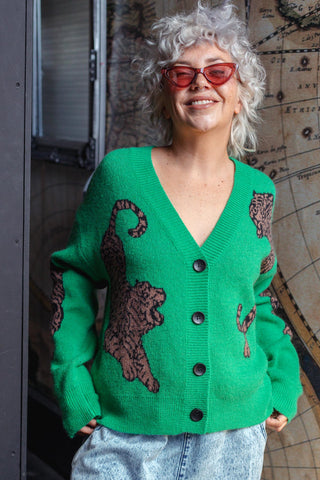 Tiger Cardi - Green