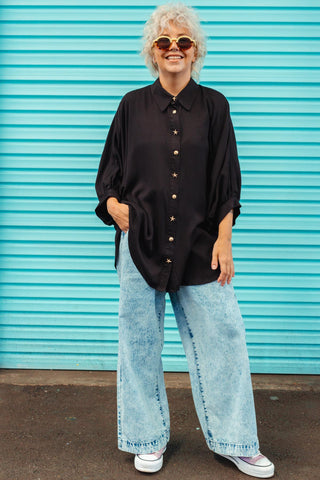 Veda Button Up Shirt - Black