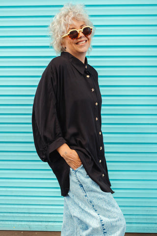 Veda Button Up Shirt - Black