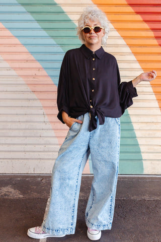 Veda Button Up Shirt - Black