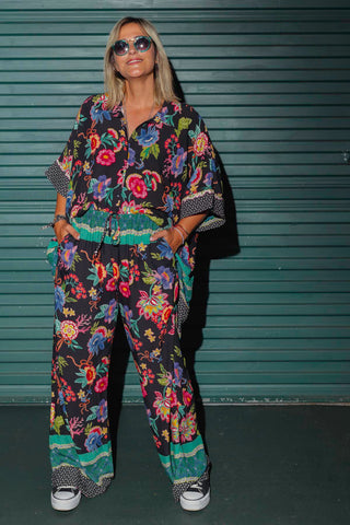 Vida Shirt - Black Floral