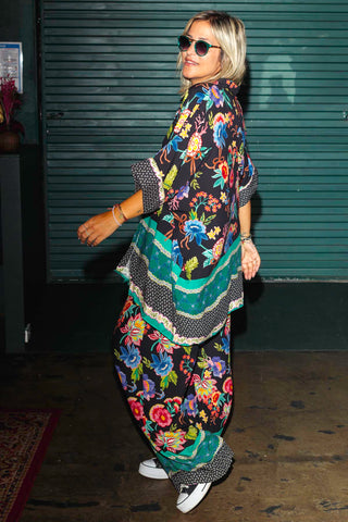 Vida Pants - Black Floral