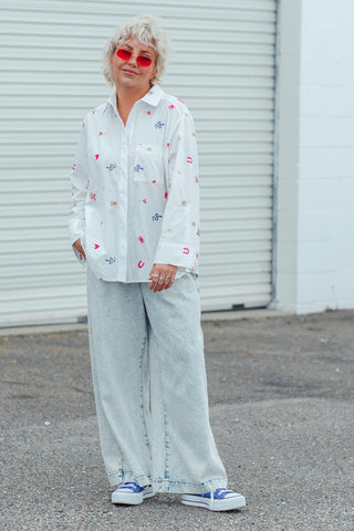 White Button Up - Motif