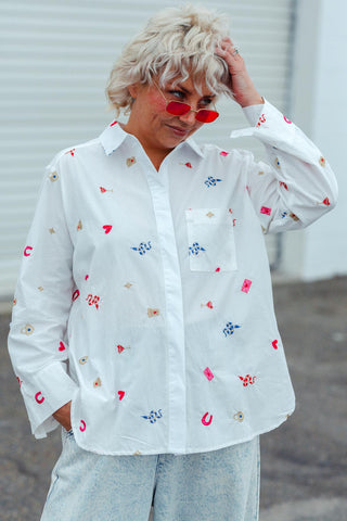 White Button Up - Motif