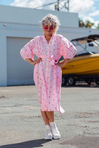 Willa Dress - Cherry Neon Blush