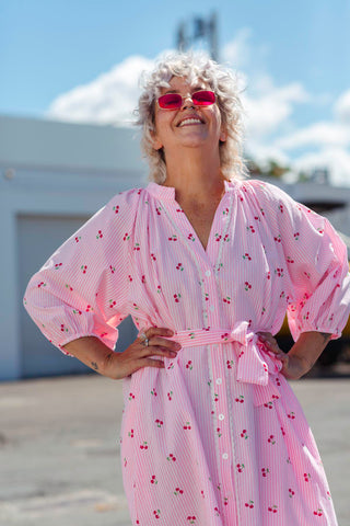 Willa Dress - Cherry Neon Blush