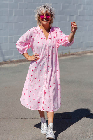 Willa Dress - Cherry Neon Blush