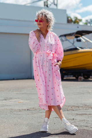 Willa Dress - Cherry Neon Blush