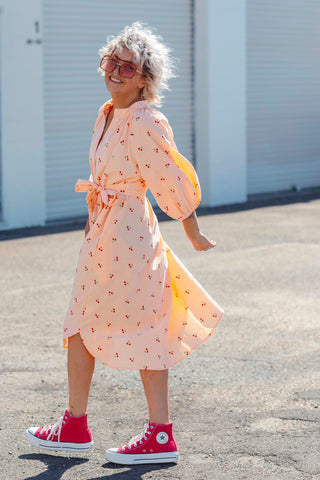 Willa Dress - Cherry Neon Peach