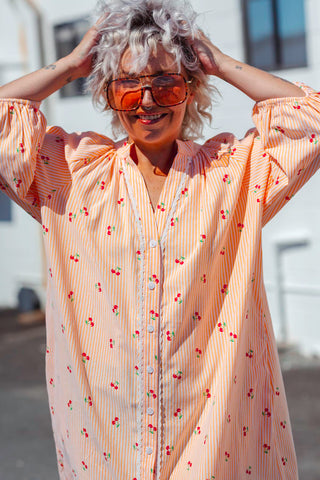 Willa Dress - Cherry Neon Peach