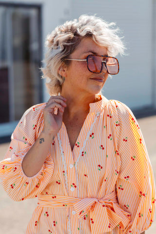 Willa Dress - Cherry Neon Peach